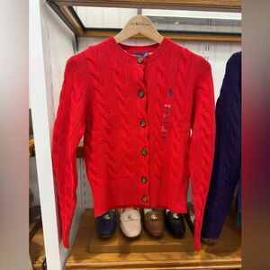 Polo Ralph Lauren Cable-Knit Wool-Cashmere Cardigan